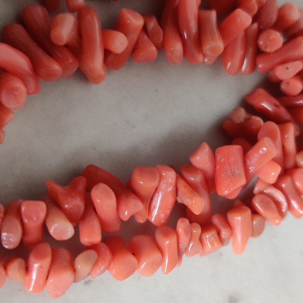 Genuine Undyed Coral Branch Necklace - Picture 8 of 16